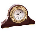 Nautical Mantel Clock. Elegantly Finished North American Hardwood.